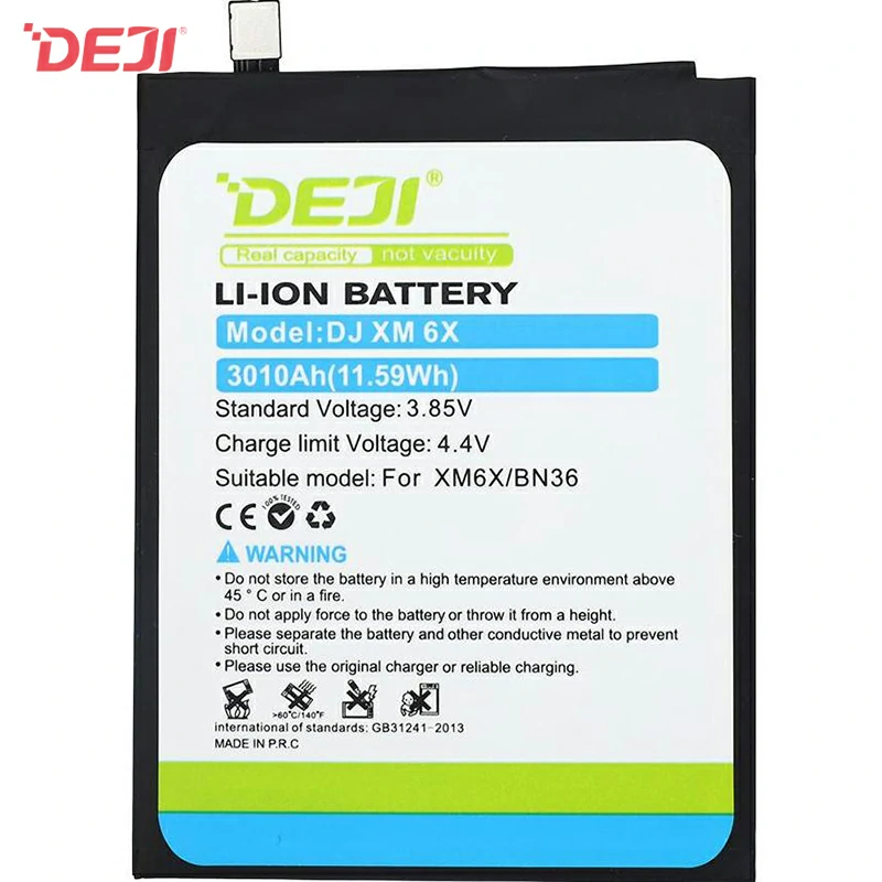 TOP Battery DEJI-Xiaomi BN36 (3010 mAh) For Wholesale Mi6X Mi A2