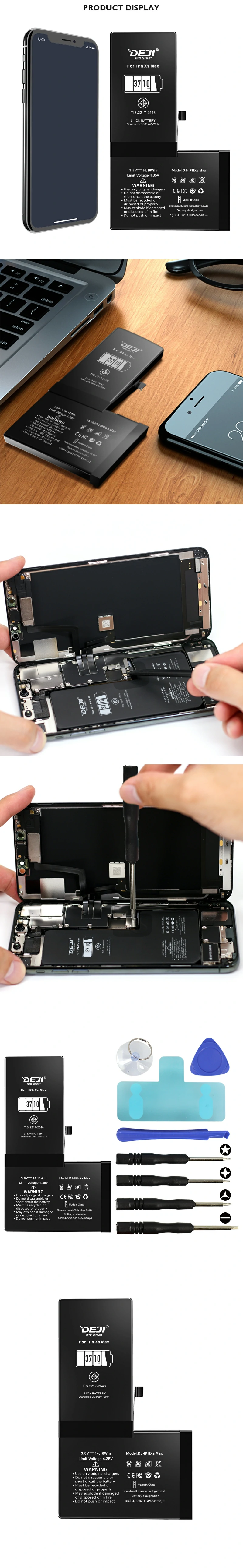 Batteria Maggiorata 3750 MAh Per IPhone XS Max – Smartex Black Label, Compatibile Con A1921/A2101/A2102/A2104