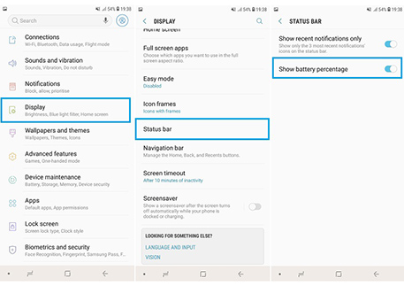 Steps On How To Set Battery Percentage In Samsung Phones
