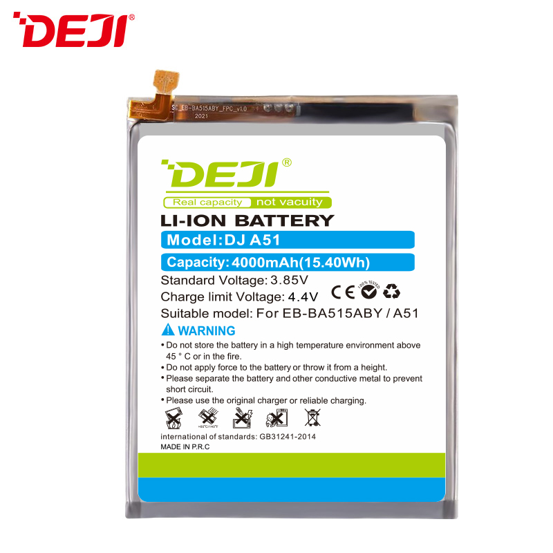 DEJI Brand 4000mah Samsung A51/EB-BA515ABY Phone Battery Wholesale Factory