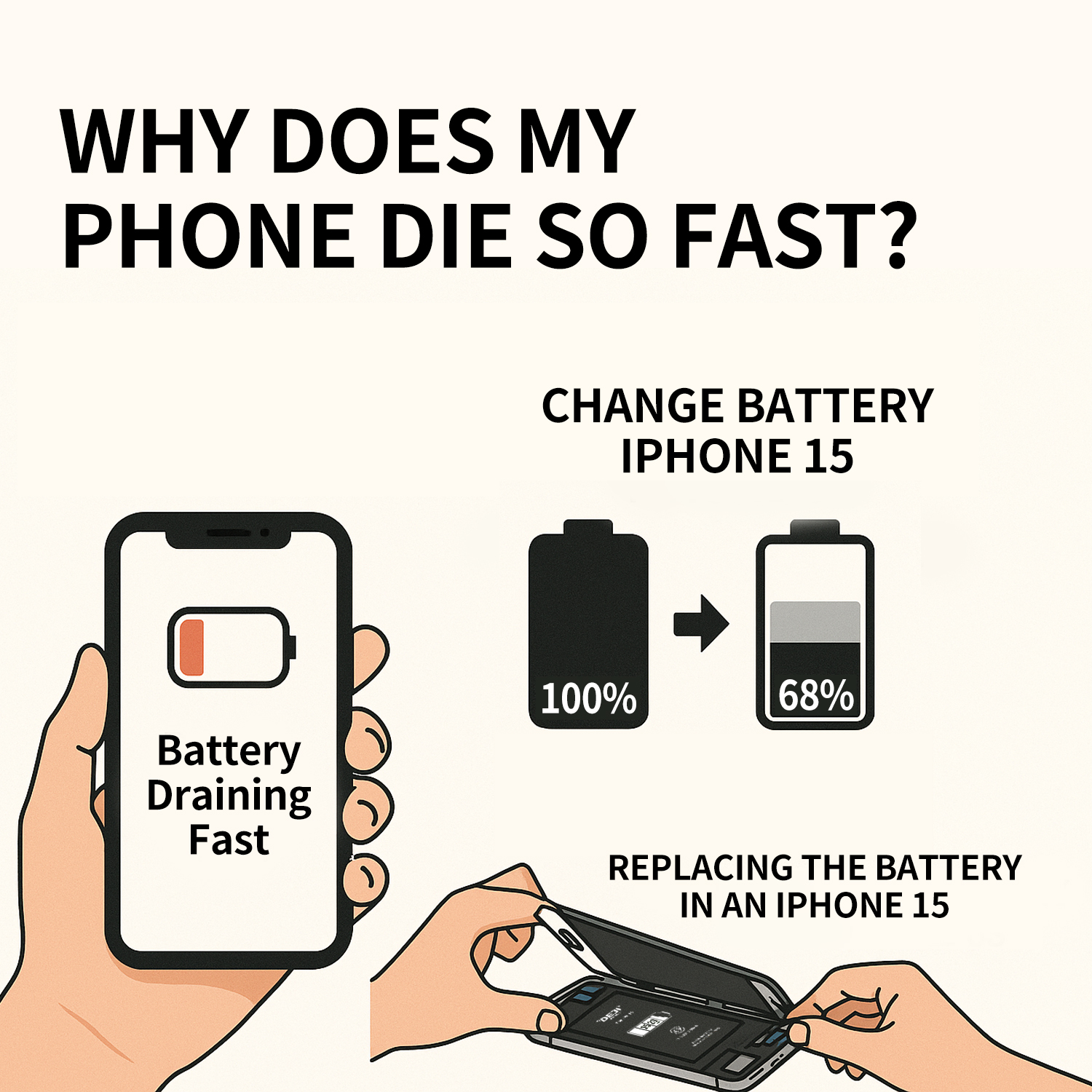 Why is my phone battery draining so quickly?