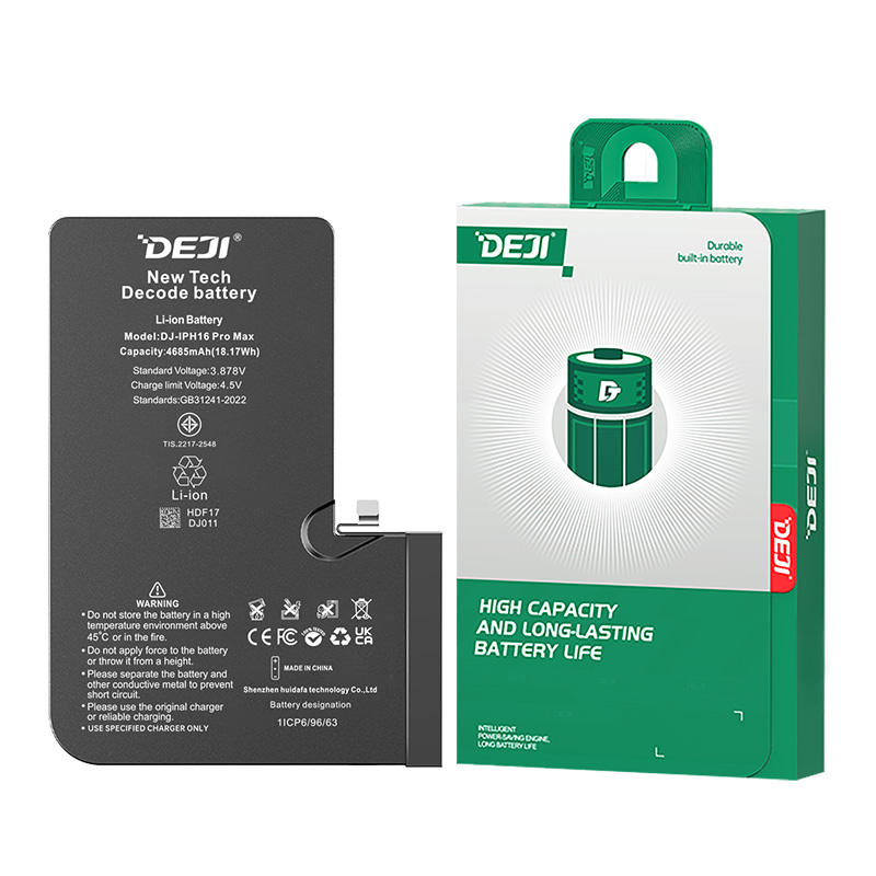 DEJI iPhone 16 Pro Max  Diagnostic Battery - 4685mAh, 100% Health, No Pop-ups