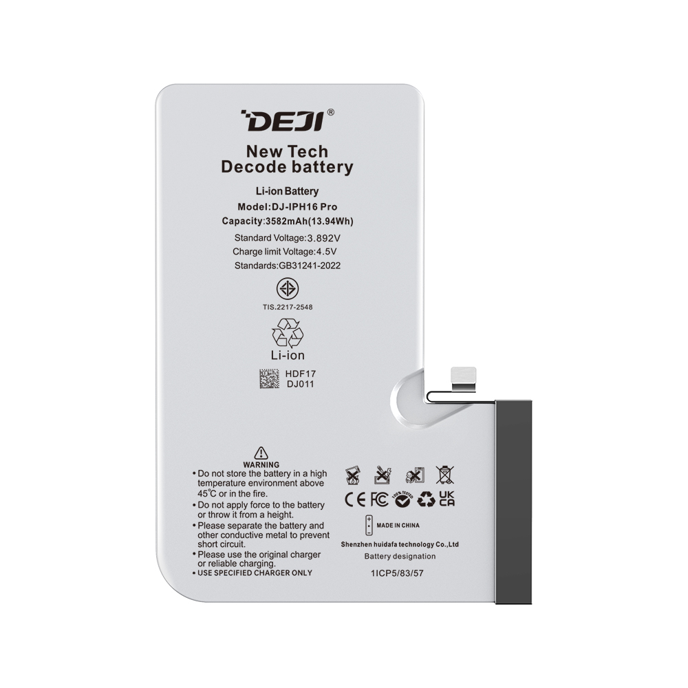 Deji Replacement decode Battery for Apple iPhone 16 Pro