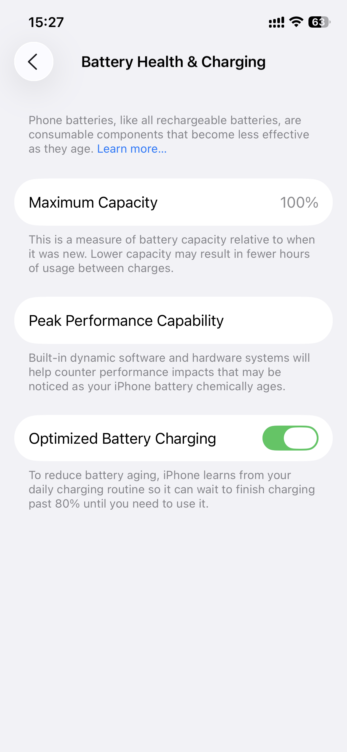 100% Battery Health & Charging