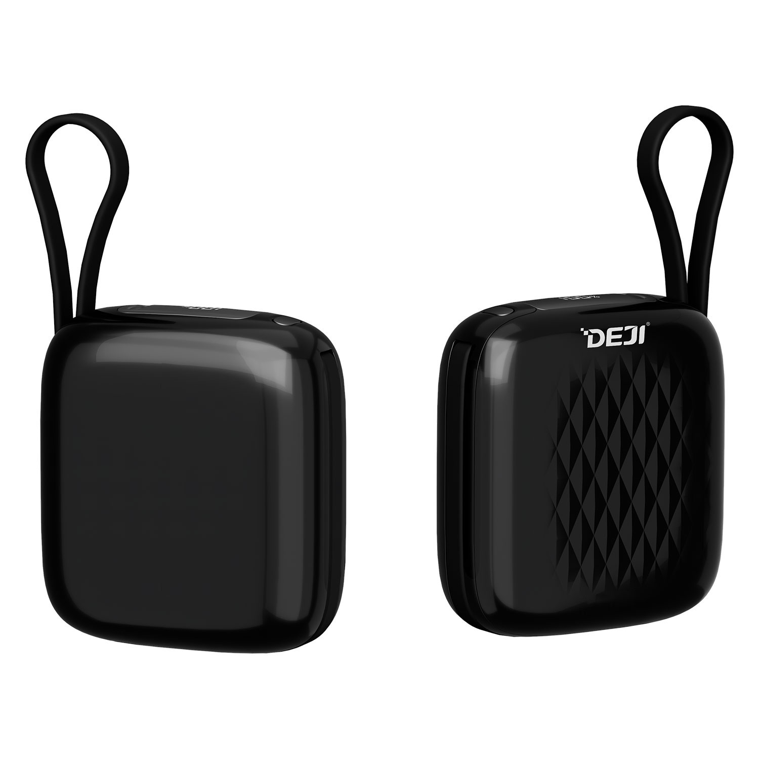 DEJI Mini 10000mAh Built-in Foldable Type-C and Lightning Cables Power Bank