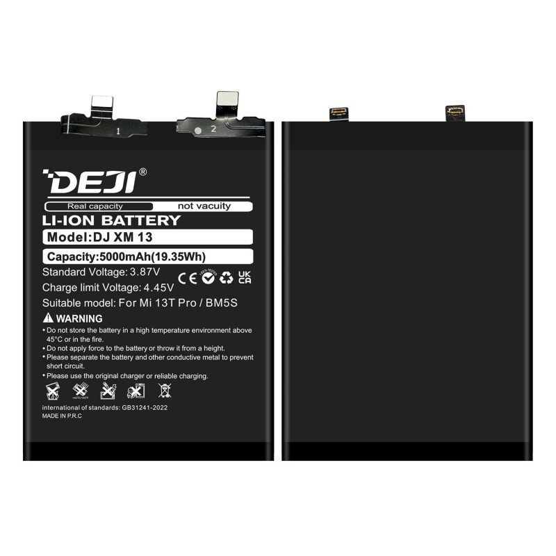 DEJI BM5S 5000mAh Li-ion Polymer Battery For Xiaomi 13T Pro/Redmi K60 Ultra Wholesale