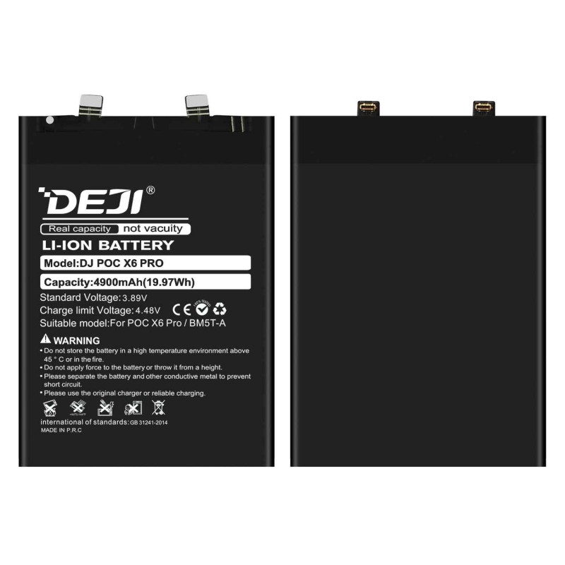 DEJI BM5T-A 4900mAh Battery For Xiaomi Mi 13T/XM-POCO X6 PRO Replacement Wholesale