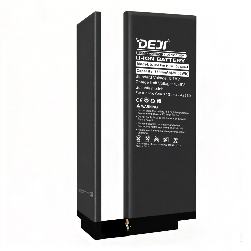 iPad Pro 11" (2021, 2022) Battery. Replace a 7680 mAh battery compatible with the 11 inch iPad Pro 3rd Gen (2021) or 4th Gen (2022) model tablet.