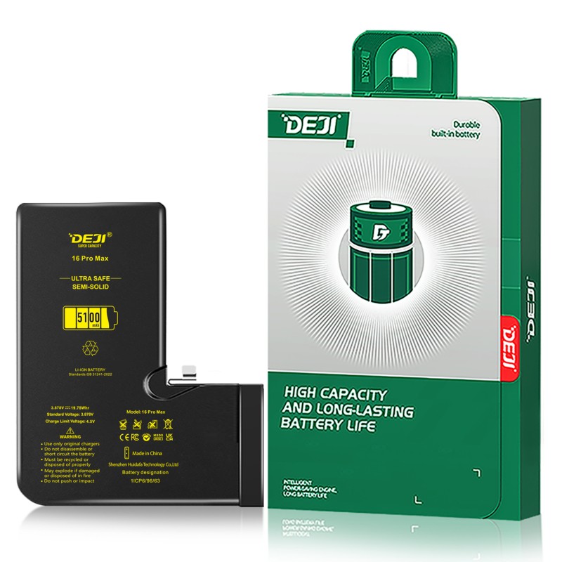 DEJI Semi-Solid State Battery For iPhone 16 Pro Max 5100mAh Wholesale Supplier