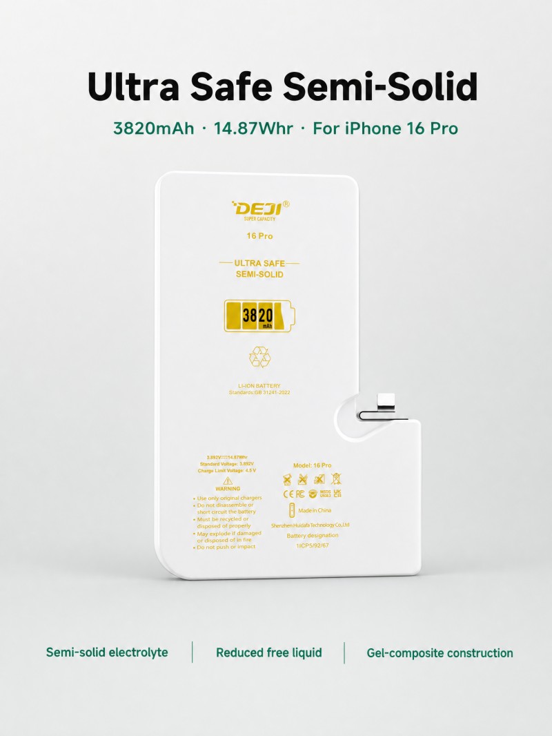 Ultra Safe Semi-Solid iPhone 16 pro battery