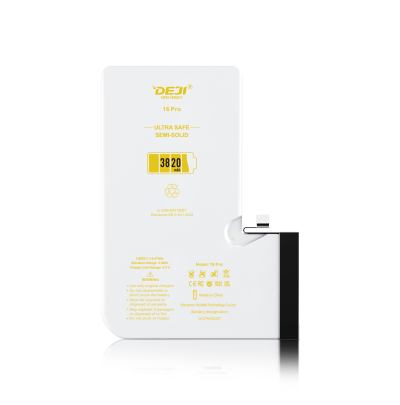 DEJI Semi-Solid iPhone 16 Pro 3820mAh High Capacity Replacement Battery Bulk Supply