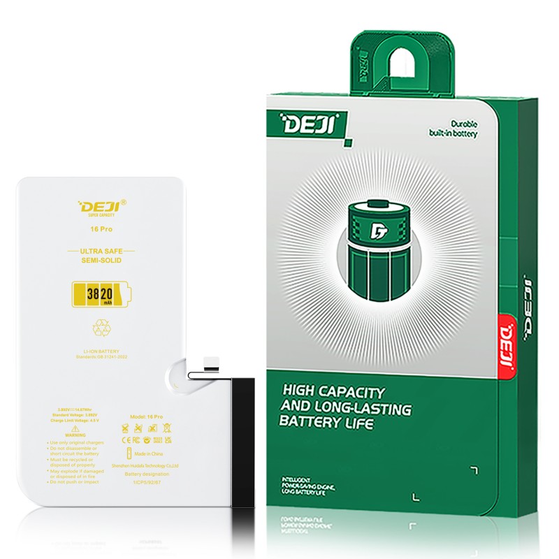 Semi-solid DEJI iPhone 16 Pro 3820mAh High Capacity Battery
